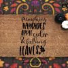 Pumpkin Doormat - Pumpkin Hayrides Apple Cider and Falling Leaves - Fall Decor - Autumn - Housewarming Gift - Fall Decor - Porch Decor