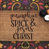 Pumpkin Spice and Jesus Christ Doormat - Pumpkin Spice Is My Favourite Season - Fall Decor - Housewarming Gift - Fall Decor - Pumpkin Decor