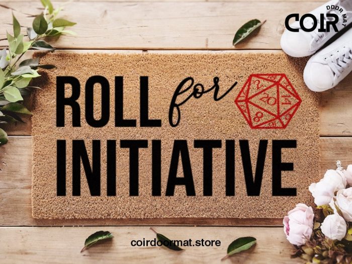 Roll For Initiative Doormat - Dungeons And Dragons Door Mat - D20 - Initiative Door Mat - Custom Doormats - Dungeon Master - Gifts For Him