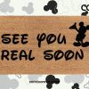 See You Real Soon Disney Welcome Doormat - Mickey Icon - Coir Door Mat - Disney Inspired Font - Housewarming Gift - Disney Lovers