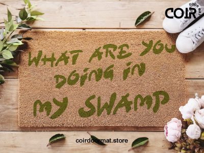 Shrek What Are You Doing In My Swamp Doormat - Coir Welcome Mat - Housewarming Gifts - Dreamworks Decor