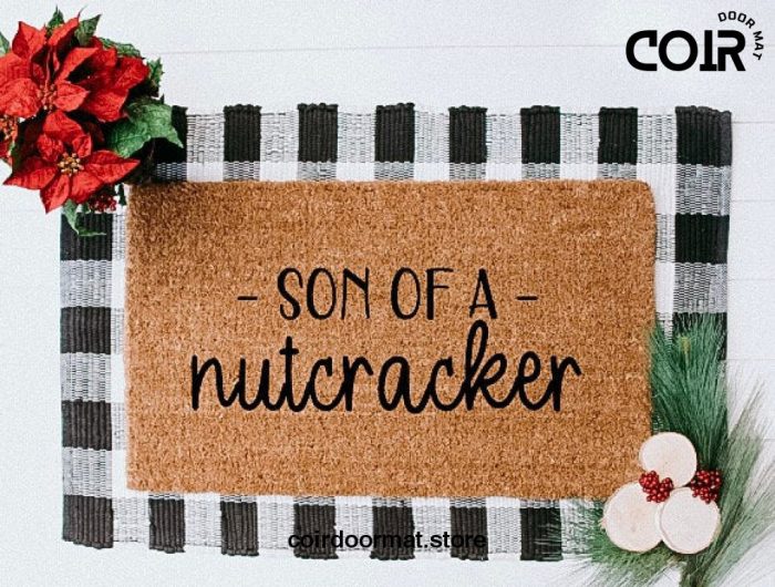 Son of a Nutcracker, Doormat, Welcome Mat, Funny Christmas, Christmas Decor, Christmas Doormat, Holiday Decor, Holiday doormat, Under 50