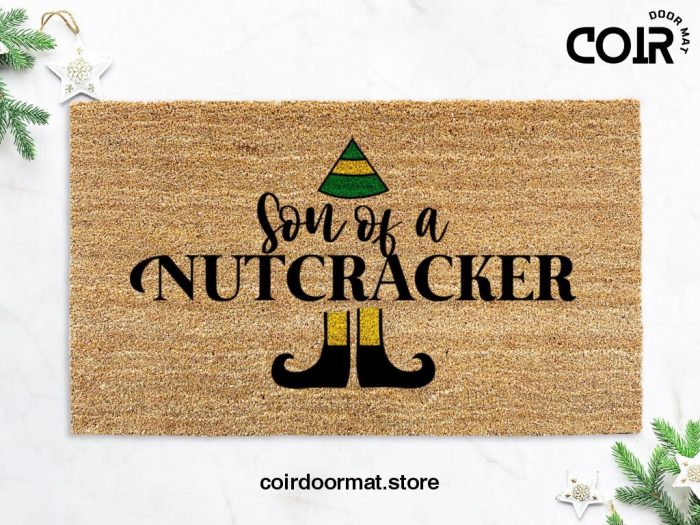 Son Of A Nutcracker - Elf Doormat - Will Ferrel Elf Doormat - Holiday Outdoor Porch Decor - Funny Christmas Doormat