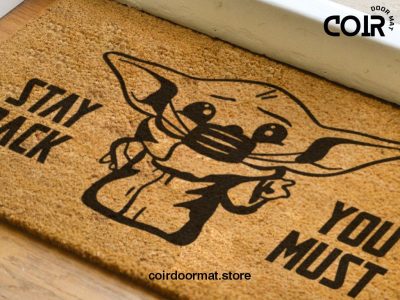 Star Wars Baby Yoda Doormat - The Mandalorian - Stay Back You Must - Starwars Fandom - Personalized Door Mat - Disney Doormat - Home Decor