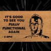 Star Wars C3PO Doormat - Starwars Gifts - C3PO Quote - Personalized Door Mat - Disney Doormat - Disney And Star Wars Lovers - Droid Quote