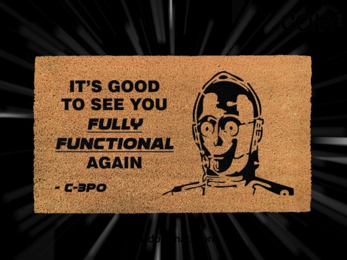 Star Wars C3PO Doormat - Starwars Gifts - C3PO Quote - Personalized Door Mat - Disney Doormat - Disney And Star Wars Lovers - Droid Quote