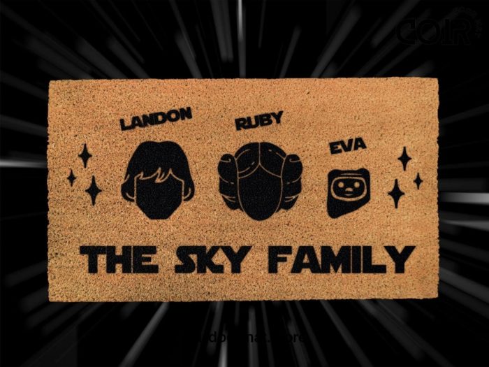 Star Wars Custom Welcome Doormat - Disney And Star Wars Lovers - Starwars Gifts - Last Name Family Rug - Personalized Door Mat - Custom Mat