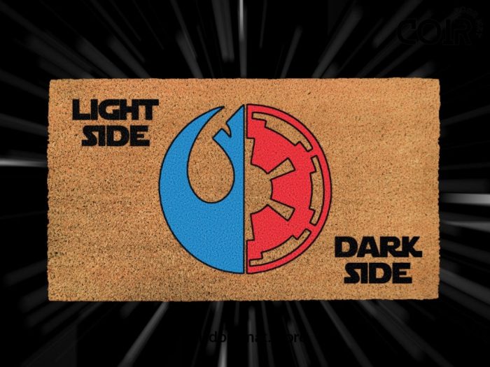 Star Wars Doormat - Light Side Vs Dark Side - Rebels Vs Empire - Jedi Vs Sith - Starwars Welcome Mat - Star Wars Gift Ideas - Disney Mat