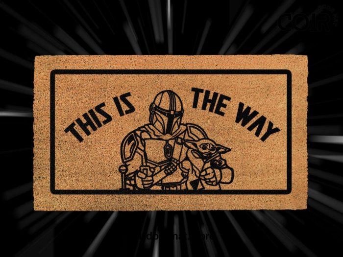 Star Wars This Is The Way – Mando And Grogu – Welcome Doormat - The Mandalorian - Baby Yoda - Fandom Gifts - Custom Door Mat