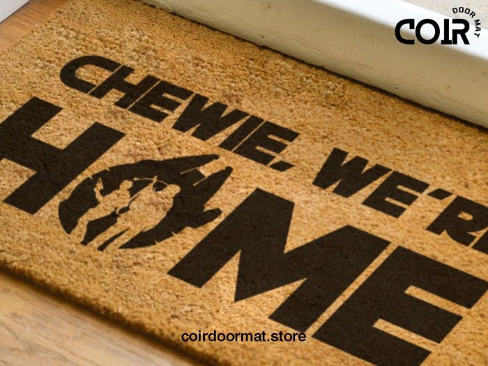 Star Wars Welcome Doormat - Chewie We're Home - Chewie - Han Solo - Star Wars Lovers - Fandom Gifts - Porch Decor