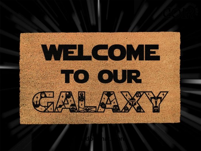 Star Wars Welcome To Our Galaxy Doormat - Disney And Star Wars Lovers - Starwars Gifts - Personalized Door Mat - Disney Doormat