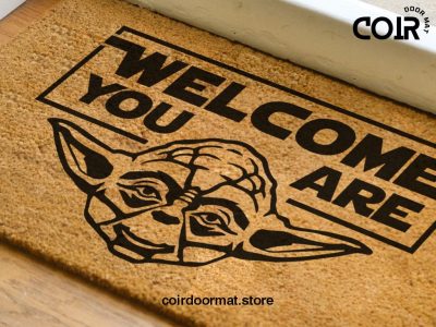 Star Wars Welcome You Are Doormat - Yoda Quote - Coir Welcome Mat - Disney And Star Wars Lovers - Fandom Gifts