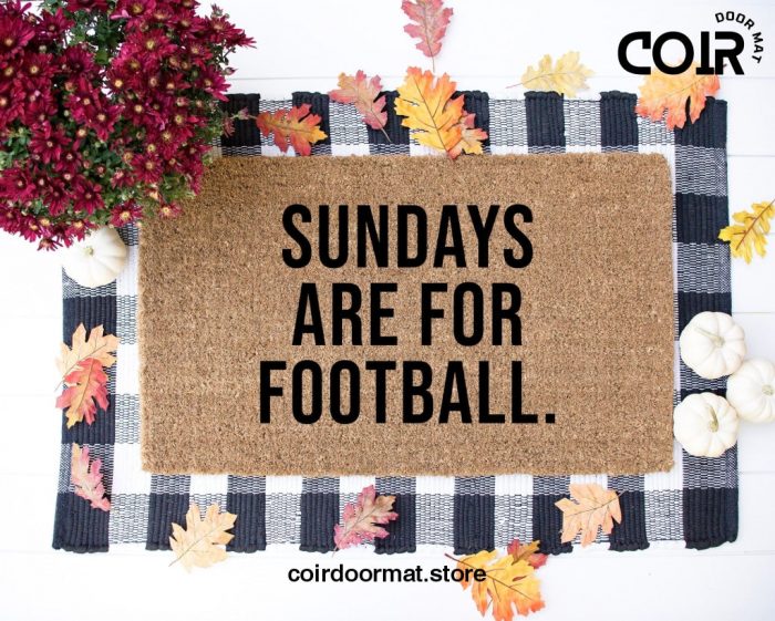 Sundays are for Football, Doormat, Welcome Mat, Entryway Rug, Front Porch Decor, Football doormat, Football Gift, Under 50, Funny Doormat