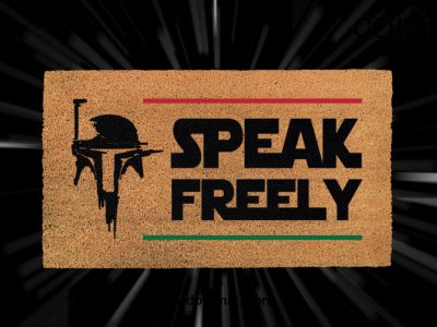 The Book Of Boba Fett Doormat - Disney+ Series - Boba Fett Doormat - Speak Freely - Bounty Hunter - Personalized Door Mat - Disney Doormat