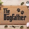 The Dog Father - Dog Doormats - Fathers Day Dogfather Mat - Custom Welcome Door Mat - Gift For Him - Gifts For Dad - Funny Pet Doormat