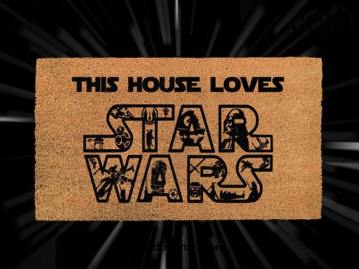 This House Loves Star Wars Doormat - Disney And Star Wars Lovers - Starwars Gifts - Personalized Door Mat - Disney Doormat - Couple Gift