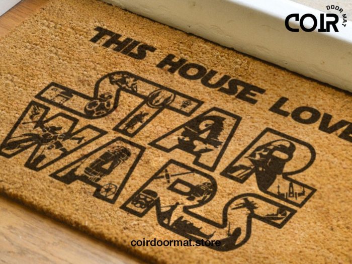 This House Loves Star Wars Doormat - Disney And Star Wars Lovers - Starwars Gifts - Personalized Door Mat - Disney Doormat - Couple Gift