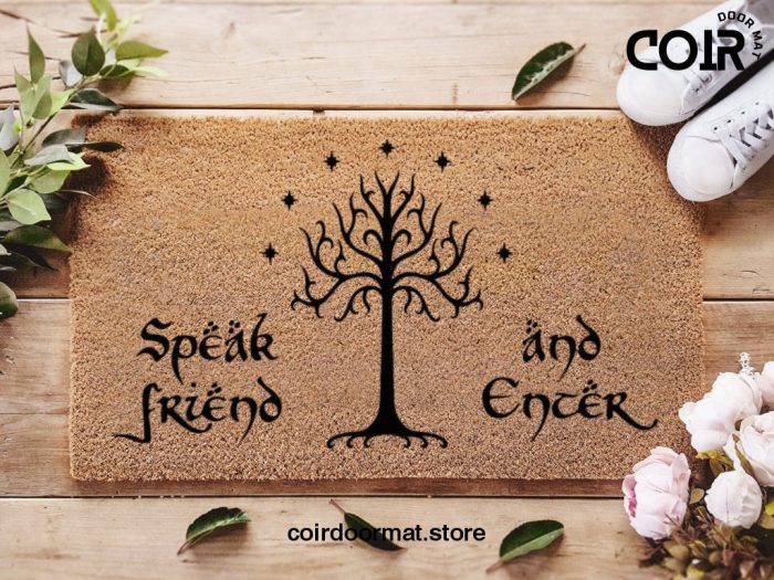 Tree Of Gandor - Lord Of The Rings Doormat - Speak Friend And Enter Doormat - LOTR - Geek Gift - Lord Of The Ring Gift - New Home Gift