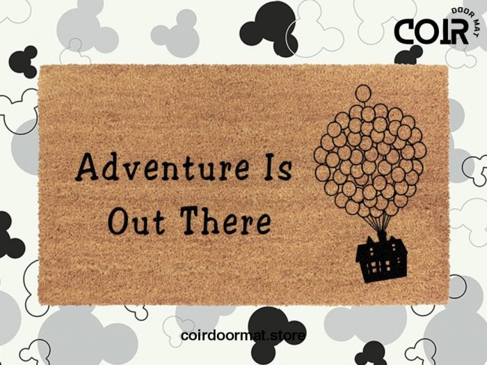 Up! Disney Welcome Doormat - Adventure Is Out There - Coir Welcome Door Mat - Housewarming Gift