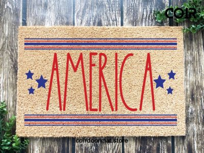 USA doormat | Forth of July | Summer doormat | Gift | Welcome doormat | Patriotic | Americana Decor