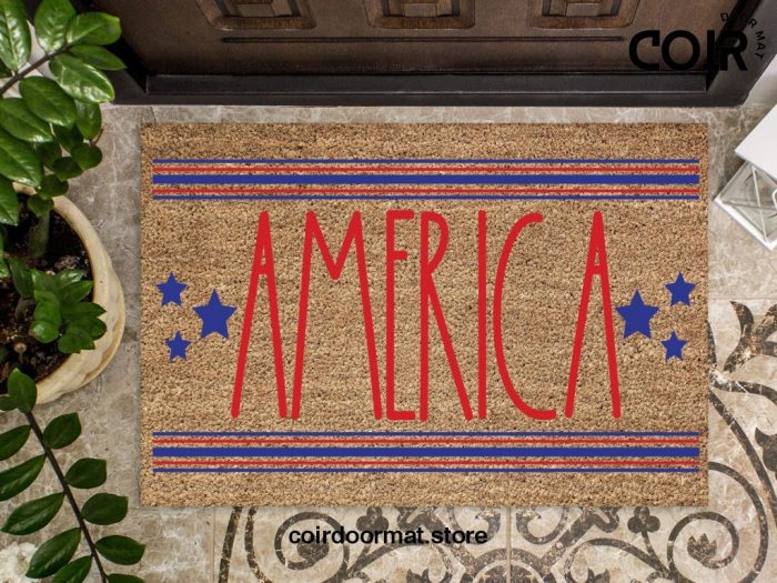 USA doormat | Forth of July | Summer doormat | Gift | Welcome doormat | Patriotic | Americana Decor