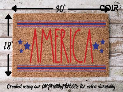 USA doormat | Forth of July | Summer doormat | Gift | Welcome doormat | Patriotic | Americana Decor