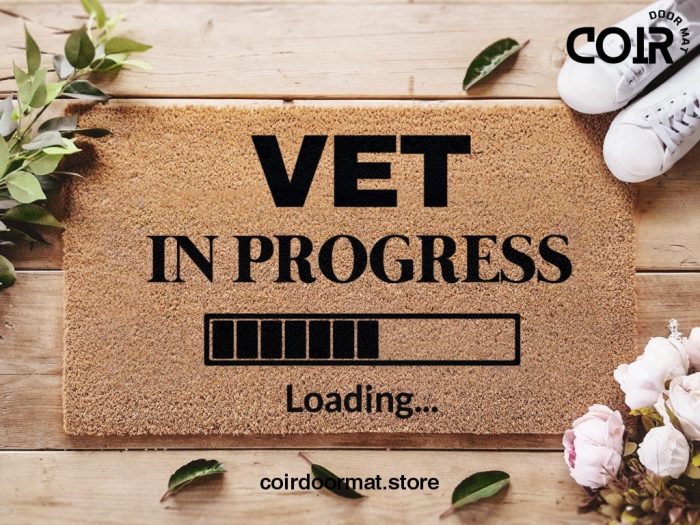 Vet In Progress - Vet Doormat - Welcome Doormat - New home Gift - Vet Gift - House Warming Decorations - Funny Doormat