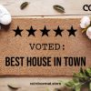 Voted Best House In Town Doormat - Funny Neighbor Door Mat - Custom Welcome Door Mat - Neighbor Gift - Personalized Doormat - Funny Door Mat