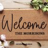 Welcome Door Mat - Custom Family Name Doormat - Personalized Doormat - Realtor Gift - Custom Doormat - Wedding Gift - New Home Gift