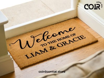 Welcome Door Mat - Welcome To The Home Of - Personalized Name Doormat - New Home Gift - Gift For Her - Couple Gifts - Housewarming Gift