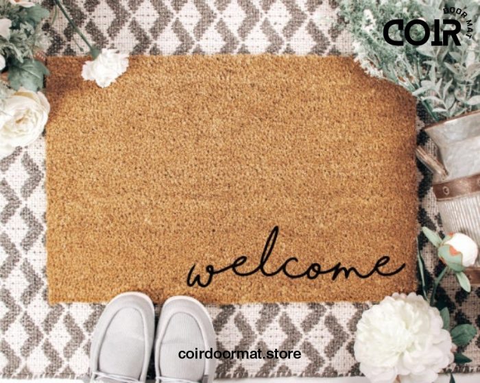 Welcome Doormat, Coir Doormat, Housewarming Gift, Closing Gift, Birthday Gift, Front Porch Decor, Front Door Decor, Entryway Decor, Under 50