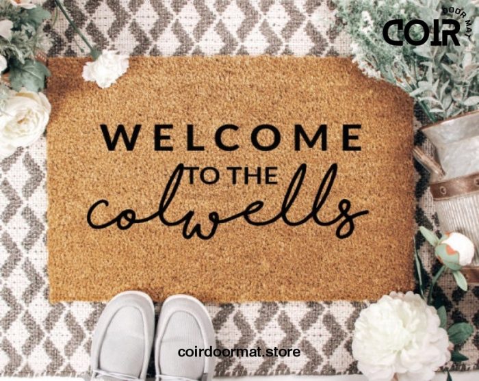 Welcome Doormat, Personalized Doormat, Newlywed Gifts, Housewarming Gift, Christmas Gift, Under 50, Front Porch Decor, Birthday Gift, Custom