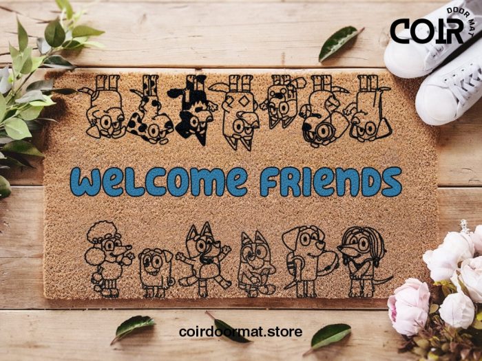 Welcome Friends Bluey Doormat - Bluey And Friends - Funny Doormat - Bluey Disney - New Home Door Mat - Australia