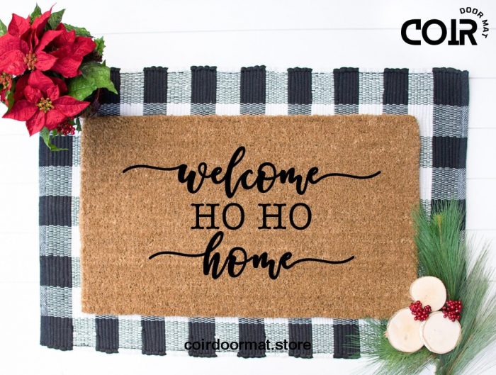 Welcome Ho Ho Home, Doormat, Welcome Mat, Christmas Doormat, Holiday Doormat, Christmas Decor, Holiday Decor, Under 50, Entryway Rug, Funny