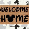 Welcome Home Disney Doormat - Disney Lovers Mat - Disney Inspired Font - Mickey Head - Welcome Door Mat