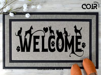 Welcome Home Mat, Dog Paw Doormat, Dog Doormat, Housewarming Gift, New Home Gift, Welcome Mat, Porch Decor, Outdoor Doormat, Front Door Mat