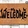 Welcome Home Mat, Dog Paw Doormat, Dog Doormat, Housewarming Gift, New Home Gift, Welcome Mat, Porch Decor, Outdoor Doormat, Front Door Mat