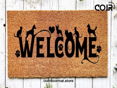 Welcome Home Mat, Dog Paw Doormat, Dog Doormat, Housewarming Gift, New Home Gift, Welcome Mat, Porch Decor, Outdoor Doormat, Front Door Mat