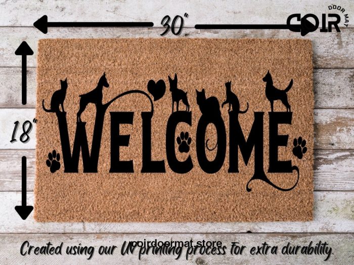 Welcome Home Mat, Dog Paw Doormat, Dog Doormat, Housewarming Gift, New Home Gift, Welcome Mat, Porch Decor, Outdoor Doormat, Front Door Mat