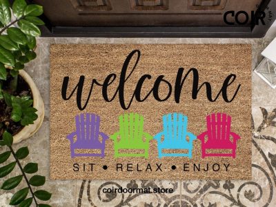 Welcome Mat, Beach Doormat, New Pool House, Housewarming Gift, Home Doormat, New Home Owner Gift, Welcome Doormat, Funny Front Door Mat