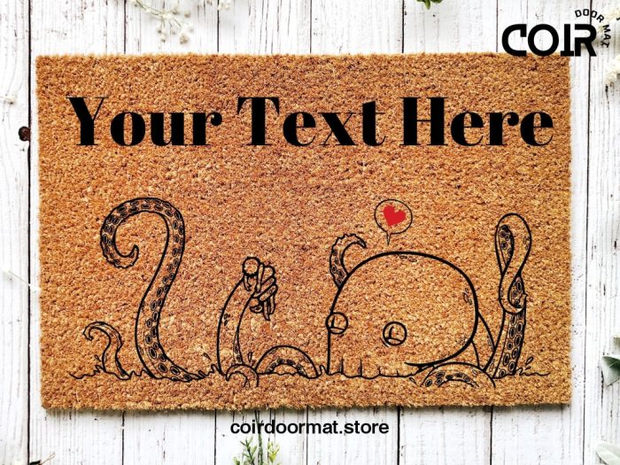 Welcome Mat, Beach Doormat, Octopus Lover Gift, Housewarming Gift, Home Doormat, Home Owner Gift, Personalized Doormat, Funny Front Door Mat