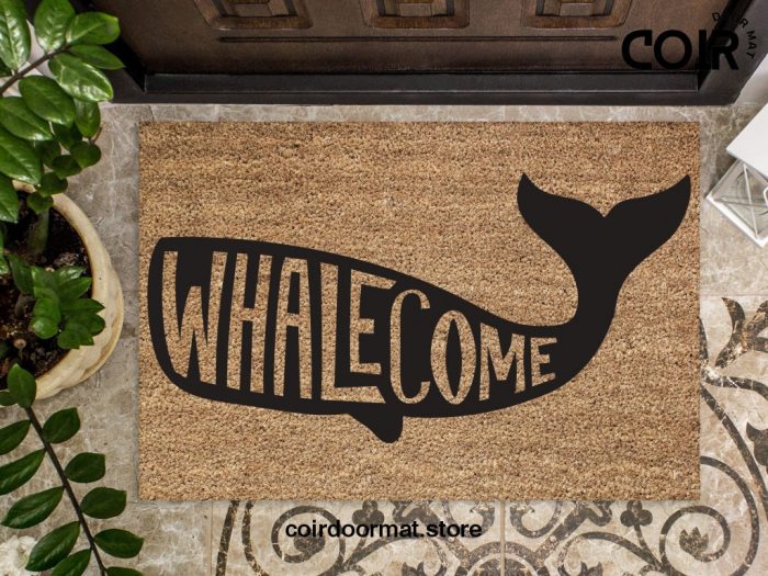 Welcome Mat, Beach Doormat, Whale Lover Gift, Housewarming Gift, Home Doormat, New Home Owner Gift, Welcome Doormat, Funny Front Door Mat