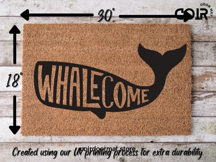 Welcome Mat, Beach Doormat, Whale Lover Gift, Housewarming Gift, Home Doormat, New Home Owner Gift, Welcome Doormat, Funny Front Door Mat