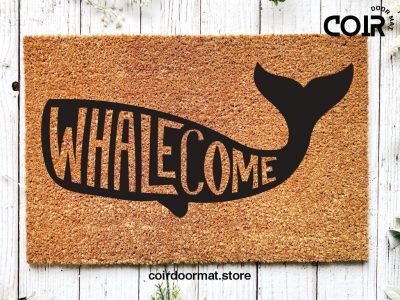 Welcome Mat, Beach Doormat, Whale Lover Gift, Housewarming Gift, Home Doormat, New Home Owner Gift, Welcome Doormat, Funny Front Door Mat