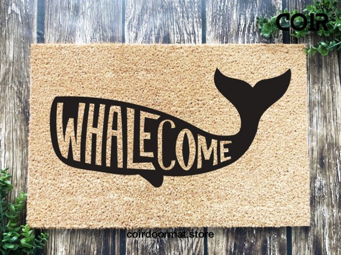 Welcome Mat, Beach Doormat, Whale Lover Gift, Housewarming Gift, Home Doormat, New Home Owner Gift, Welcome Doormat, Funny Front Door Mat