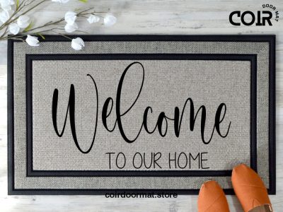 Welcome Mat, Welcome To Our Home, Housewarming Gift, Home Doormat, Coir Doormat, New Home Owner Gift, Welcome Doormat, Funny Front Door Mat