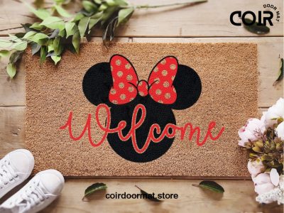 Welcome Minnie Doormat - Disney Rug - Minnie Doormat - Disney Icons - Welcome Mat - Disney Doormat - Disney Home Decor