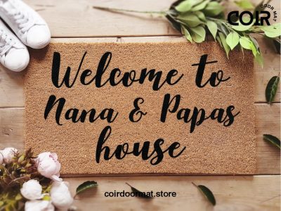 Welcome To Nana & Papas House - Grandparents Gift - Welcome Mat - Mothers Day Gift - Personalized Doormat - Custom Door Mat