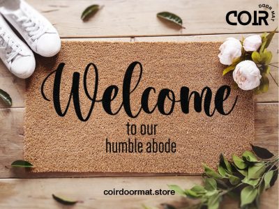 Welcome to Our Humble Abode Doormat  - Welcome Mat - Funny Gift  - Closing Gift - Custom Rug - Funny Doormat - Housewarming Gift