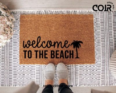 Welcome to the Beach Doormat Welcome Mat Entryway Rug Outdoor Rug Summer Doormat Spring Doormat Beach House Decor Gifts Under 50 Home Decore